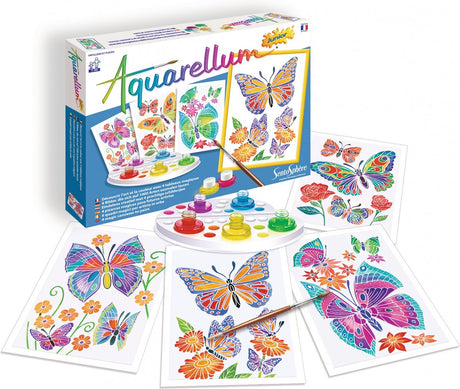 Sentosphère aquarellum junior vlinders en bloemen