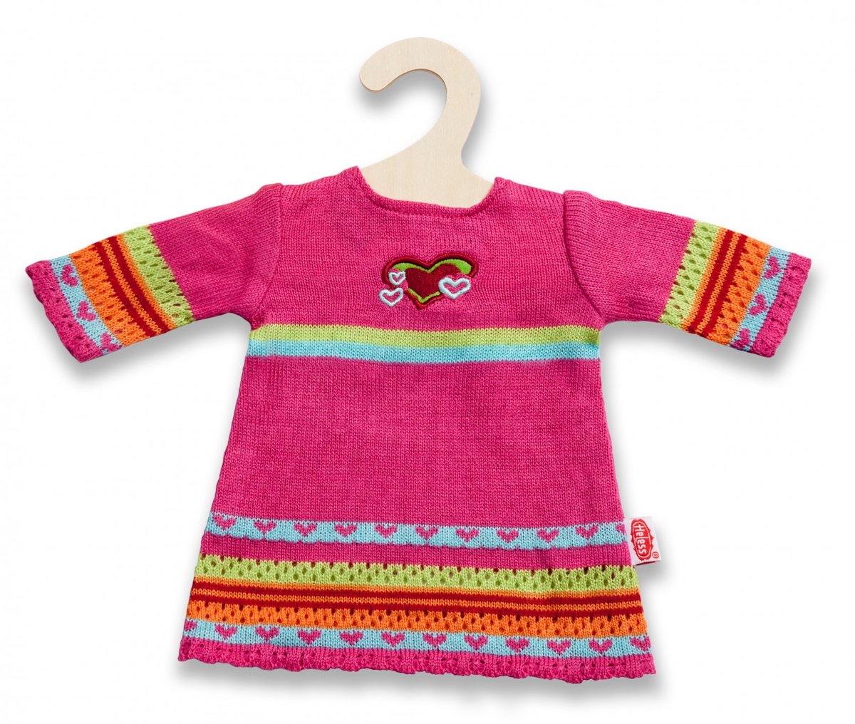 Heless gestricktes Puppenkleid herzhaft, 35-45 cm