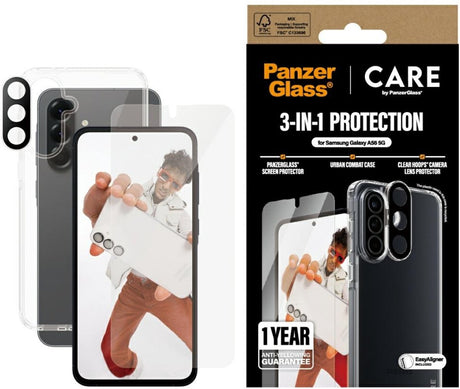 Panzerglass Galaxy A56 5g - Schutzset - 3-in-1 - transparent - kompatibel
