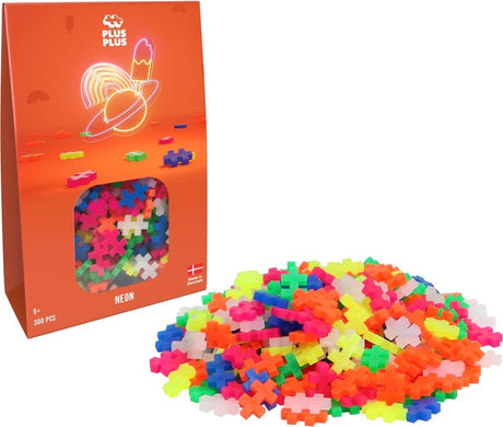 Plus-Plus Basic Neon 300-teiliger Baukasten – 3351 – Konstruktionsspielzeug – Konstruktionsspielzeug – Set mit Bausteinen – ab 5 Jahren