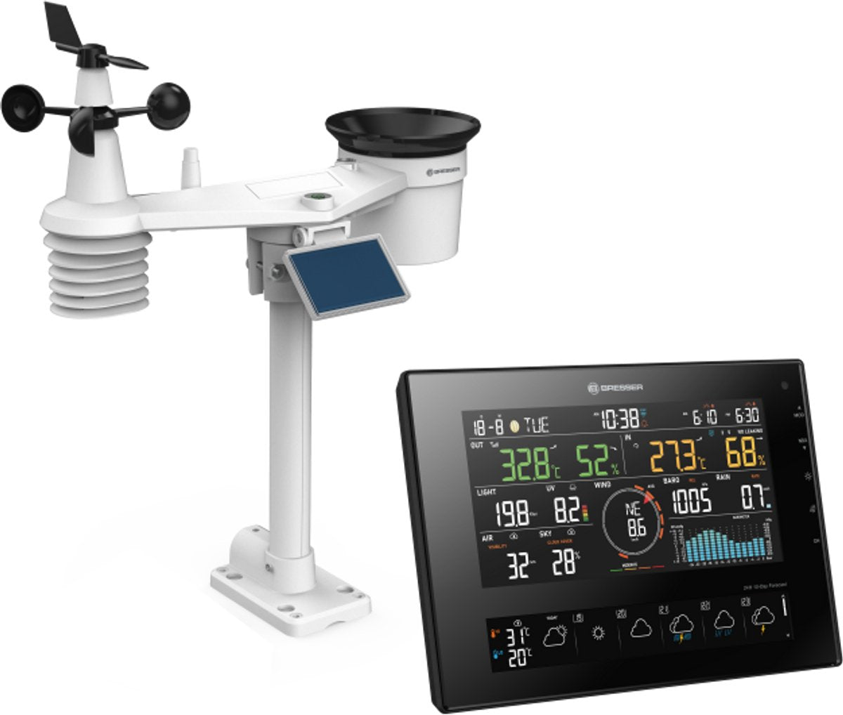 Bresser Wetterstation – 11 Tage 4cast – WLAN-Wetterstation – 7-in-1