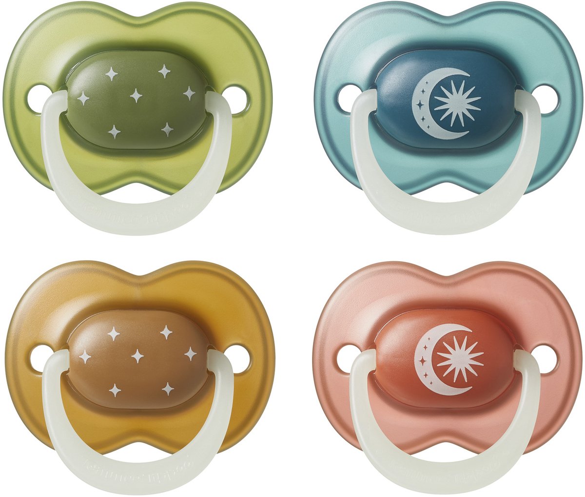 Tommee Tippee Nightglow Schnuller leuchtet im Dunkeln – 18–36 Monate – 4 Stück – kieferorthopädischer Schnuller – 100 % BPA-frei – Nachtfarben