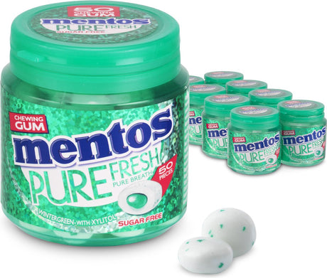 Mentos Kaugummi pure fresh wintergreen – Kaugummi – zuckerfrei – 8x50 Stück
