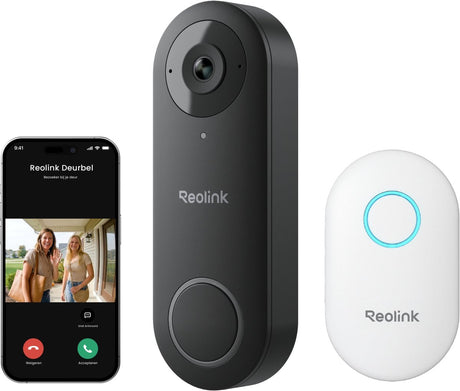 Reolink Video-Türklingel D340W kabelgebunden für den Außenbereich – 2K 5 MP – 4:3-Breitbild – Dualband-WLAN – lokaler Speicher – Zwei-Wege-Audio – intelligente Erkennung – 1 Packung mit Glocke