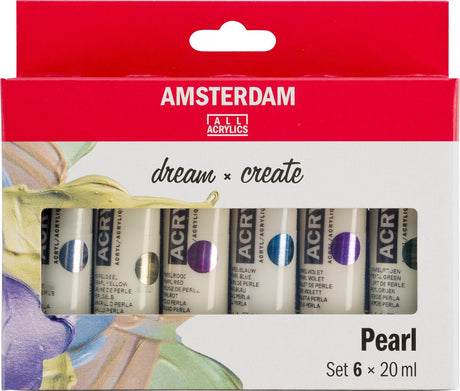 Acrylfarben-Perlmutt-Set der Amsterdamer Standardserie | 6 × 20 ml