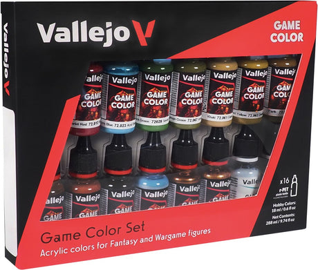 Vallejo Hobby Paint Acrylfarbe - 72188 Spezialset für Fantasy und Wargames - Spielfarbe - Acrylset - 16x Farbset - 16x 18 ml