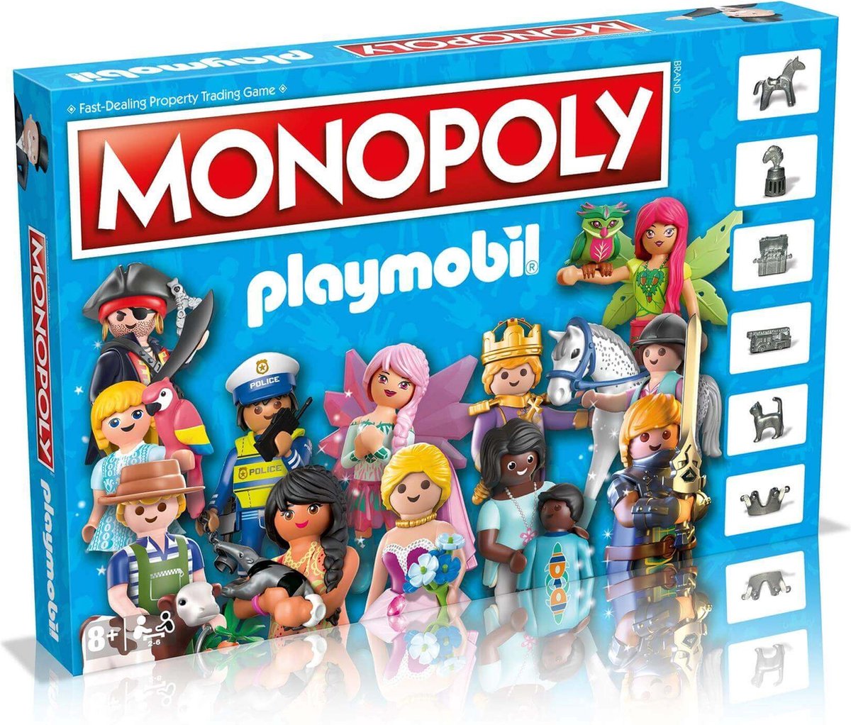 Winning moves monopoly - bordspel - playmobil - engels