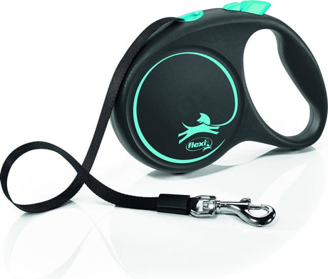 Flexi Retractable Line schwarz Designband blau