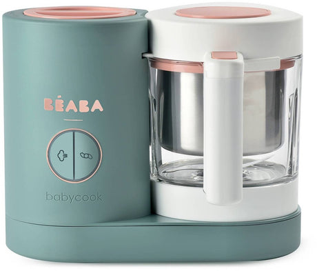 Béaba Babycook Neo Dampfgarer – 4-in-1-Babynahrungszubereiter mit 1250-ml-Glasschüssel – 1000-ml-Dampfkorb aus Edelstahl – Sabatier-Diamantklinge für jede Textur – 50 % effizienter im Wasser- und Energieverbrauch – umweltfreundlich