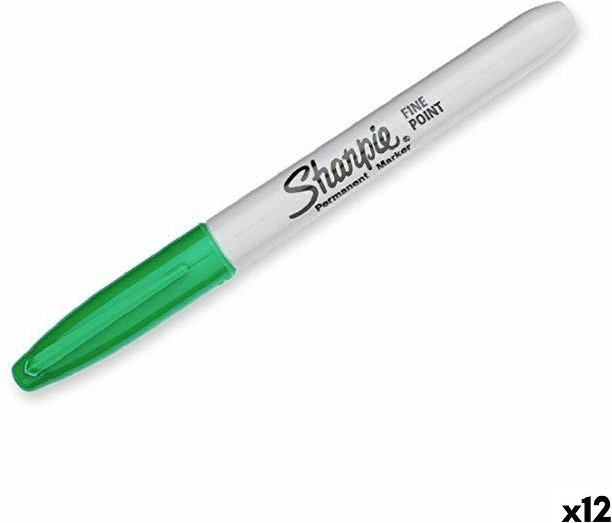 Sharpie Marker Fine Beef Spitze grün, 12 Stück