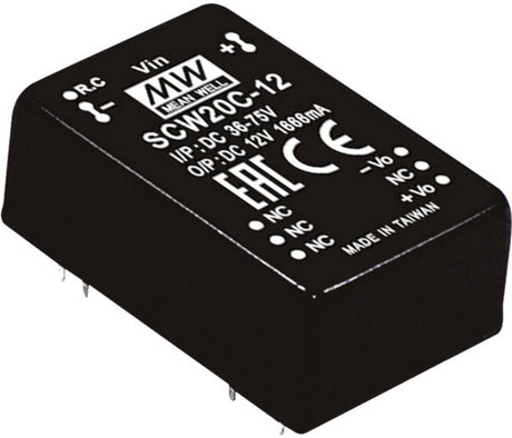 MW Mean Well SCW20A-15 DC DC Converter Modul 1.333 A 20 W Anzahl Ausgänge: 1 x Inhalt 1 Stück