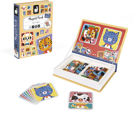 Janod - Magnetibook - Mix Match - Magnetbuch-Spielset