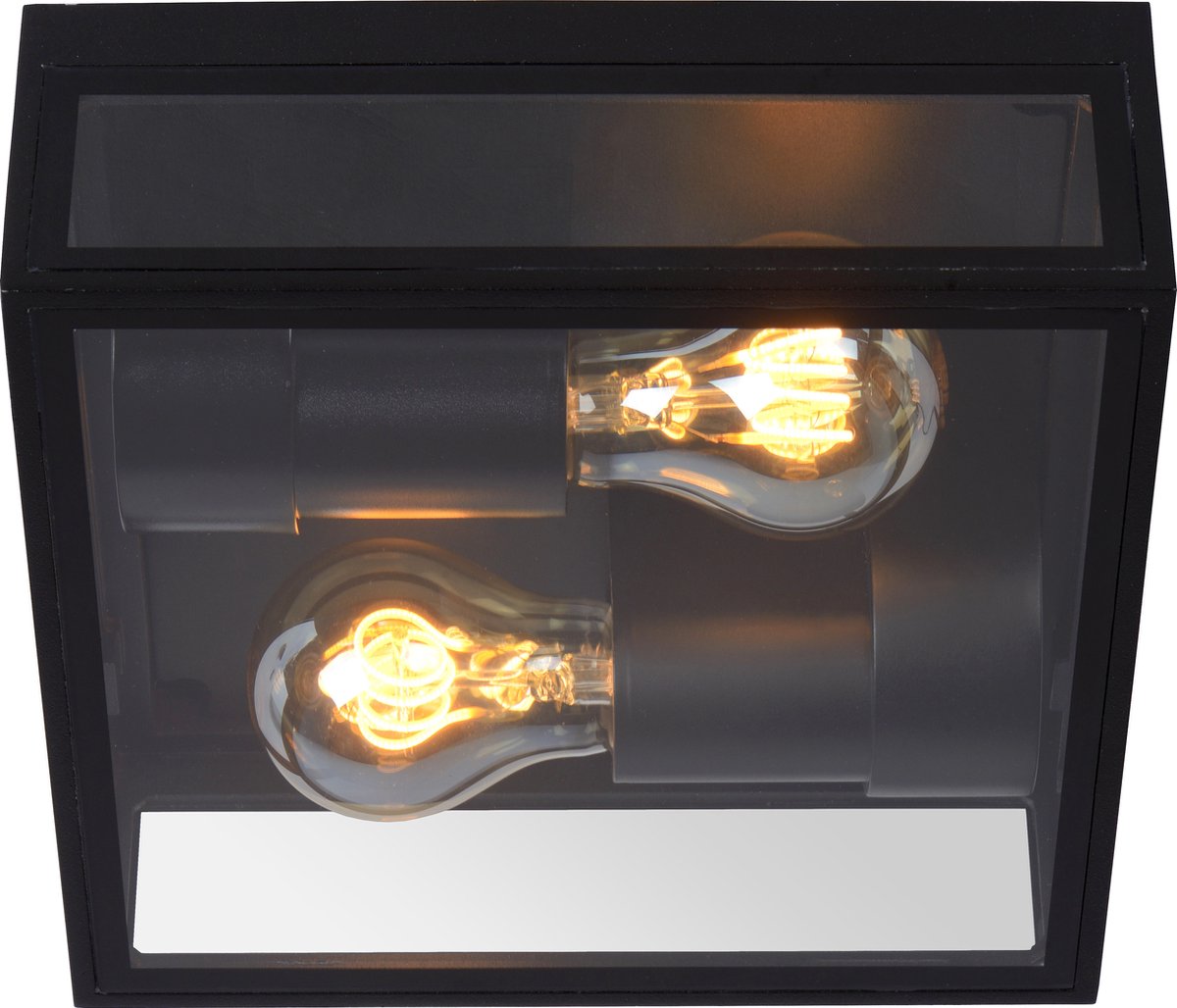 Lucide dukan - plafonnière (plafondlamp) binnen buiten - 2xe27 - ip65 - zwart