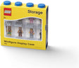 Lego - Vitrine - für Minifiguren - 8 Fächer - stapelbar - hängend - Rechteck blau