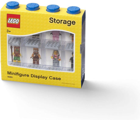 Lego - Vitrine - für Minifiguren - 8 Fächer - stapelbar - hängend - Rechteck blau