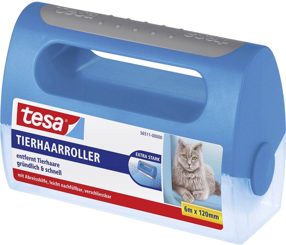 Tesa Fusselrolle 1 Stück blau