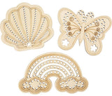 Kreativunternehmen https: www.cchobby.nl wood-shape-with-holes-rainbow-shell-butterfly-size-7-5-13-cm-24-piece-1-box