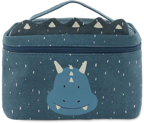 Trixie Lunchtasche - mr.triceratops - Kühltasche für Kinder - mit Namensschild - Thermotasche fürs Mittagessen - Blau - Dino