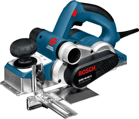 Bosch Hobelmaschine GHO 40-82 C (zusätzliches Messer, Parallelanschlag, Falztiefenanschlag, Staubbeutel)