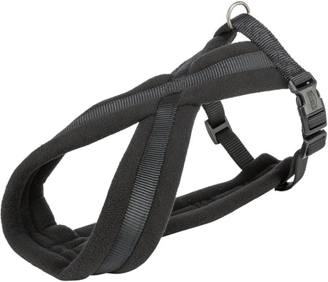 Trixie Hundegeschirr - bequem verstellbar schwarz 40-70x2cm - Fleecefüllung, Gurtband