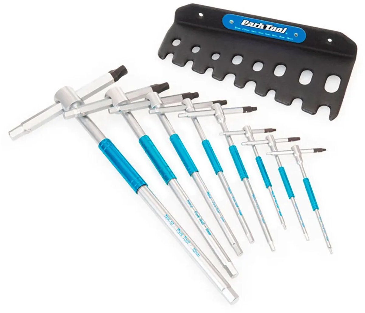 Park tool thh-1 sliding t-handle hex wrench set hulpmiddel zilver 2-10 mm
