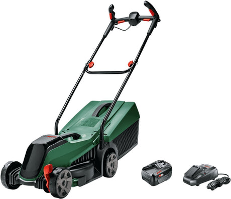 Bosch Citymower 18V-32-300 Akku-Rasenmäher – mit 18 V – 5 Ah Akku und Ladegerät – Schnittbreite: 32 cm