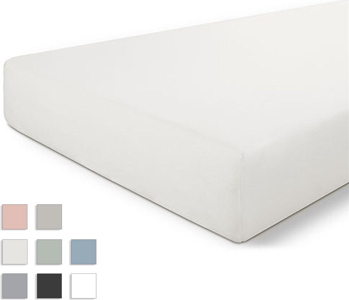 Byrklund hoeslaken bed basics cotton - 180x200 - 100% katoen - off white