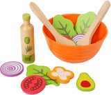 Kleiner Fußholz -Playetts -Salatspiel -Set, 15dlg,