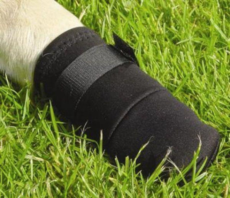 Beeztees hond beschermingsschoenen s - hondensokken - pootbeschermer - zwart - 2st - 15x5,5x6 cm