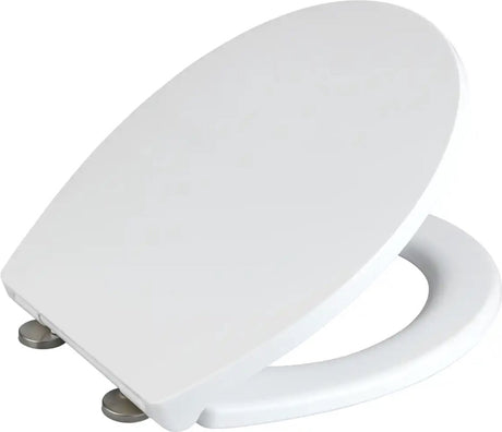 Wenko WC-Sitz Ostuni – Thermoplast weiß – Easy-Close-Soft-Close-Verschluss – Fix-Clip-Befestigung abklickbar – WC-Sitz – WC-Sitz – weiß