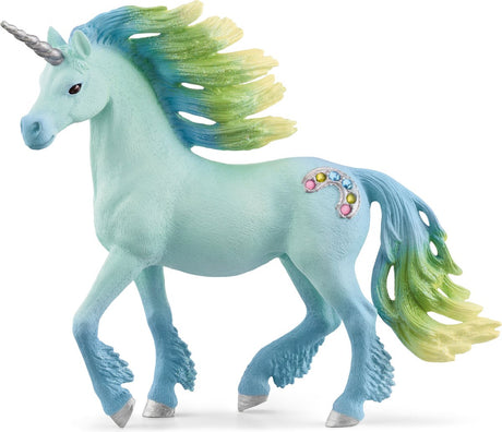 Schleich Bayala Spielfigur – Zuckerwatte-Einhorn-Hengst – Fantasy-Kinderspielzeug – 5 bis 12 Jahre – 70722