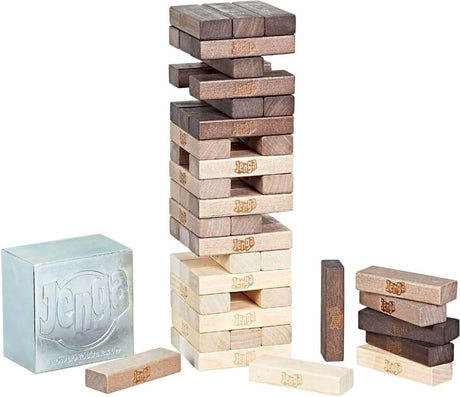 Hasbro Gaming Hasbro Jenga Rustic Series – Jenga-Geschicklichkeitsspiel – Actionspiel