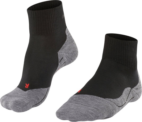 Falke TK5 kurze Anti-Blasen-Wandersocken aus dünnem Woll-Funktionsmaterial Herren Schwarz - Größe 46-48