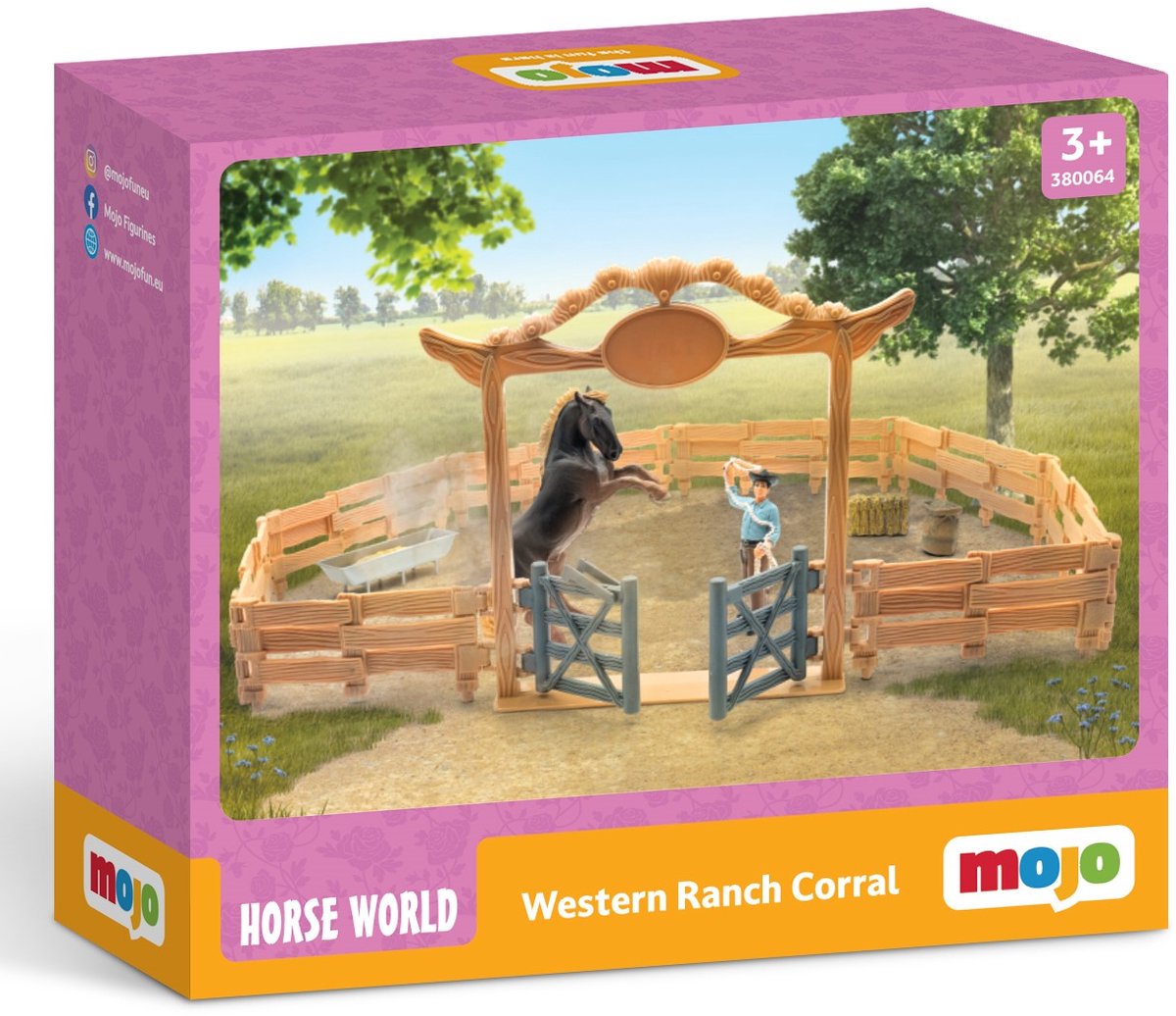 Mojo Farmland Western Ranch mit Pferd und Cowboy-Spielset – 380064