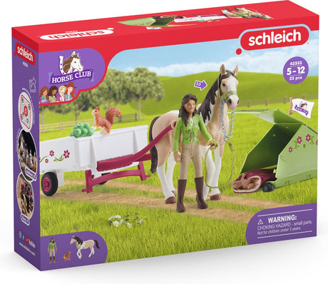 Schleich Horse Club Spielfiguren-Set – Sarahs Campingausflug – Kinderspielzeug für Jungen und Mädchen – 5 bis 12 Jahre – 12 Teile – 42533