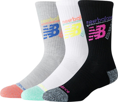 New Balance Active Graphic Crew Socken 3er-Pack Unisex-Sportsocken – verschiedene Farben
