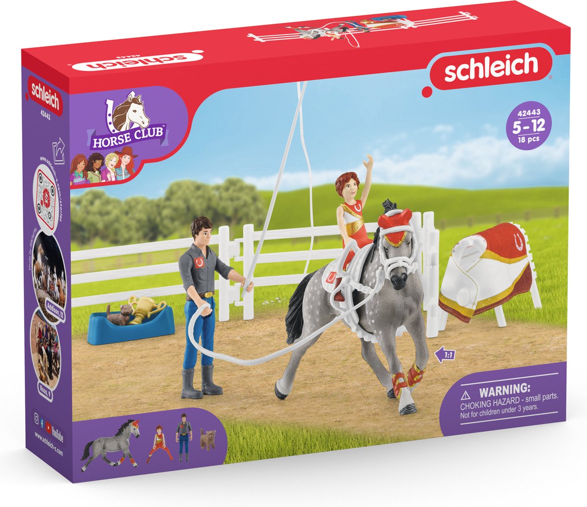 Schleich Horse Club Spielfiguren-Set – Mia's Frühlingsset – Kinderspielzeug für Jungen und Mädchen – 5 bis 12 Jahre – 18 Teile – 42443