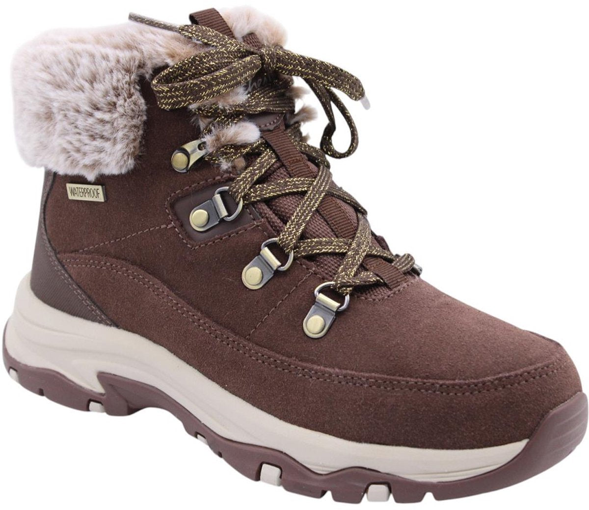 Skechers Trego – Schneesorgen Damen-Wanderschuhe – Schokolade
