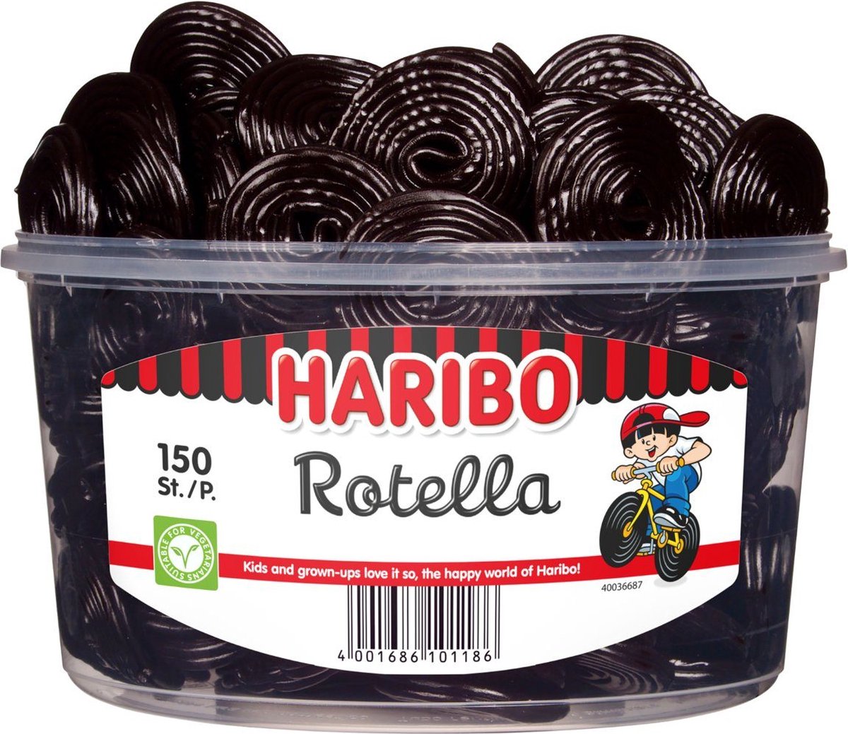 Haribo Lakritz-Rotella-Jojos (150 Stück)