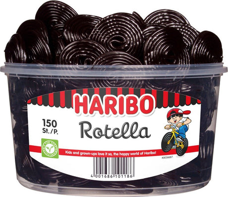 Haribo Lakritz-Rotella-Jojos (150 Stück)