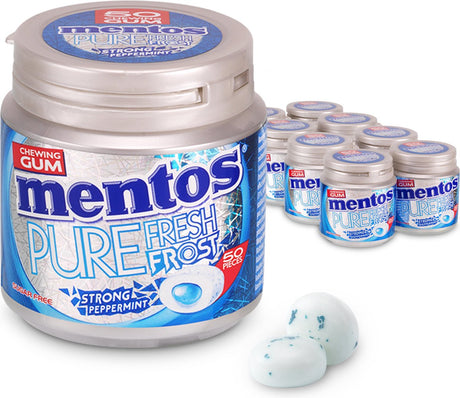 Mentos Gum Pure Fresh Frost Strong Peppermint – Kaugummi – zuckerfrei – 8x50 Stück