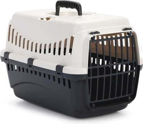 Beeztees gypsy reismand kat - klein huisdier - afneembare bovenkant - creme antraciet 46x31x32 cm