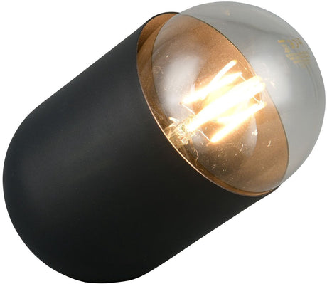 Rl lebe deine Lichtrealität Nara - Tischleuchte - Schwarz matt - exkl. 1x E27 7 W - Schnurschalter