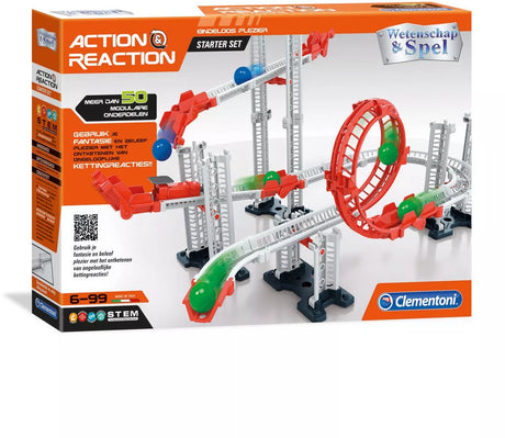 Clementoni Wissenschaft und Spiele – Action-Reaktion – Murmelbahn – Murmelbahn-Starterset – Stielspielzeug