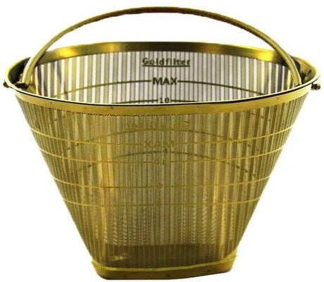 Selexion s gold filter #4 - reusable metal coffee filter for moccamaster and #4 size brewers