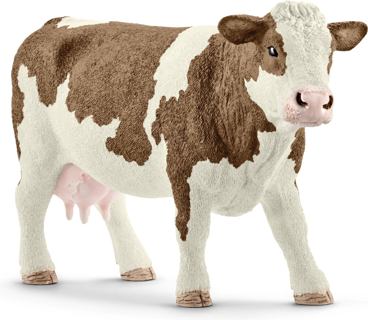 Schleich Bauernhofwelt - Geflecktes Rind - Kuh - Figur - Kinderspielzeug für Jungen und Mädchen - 3 bis 8 Jahre - 13801
