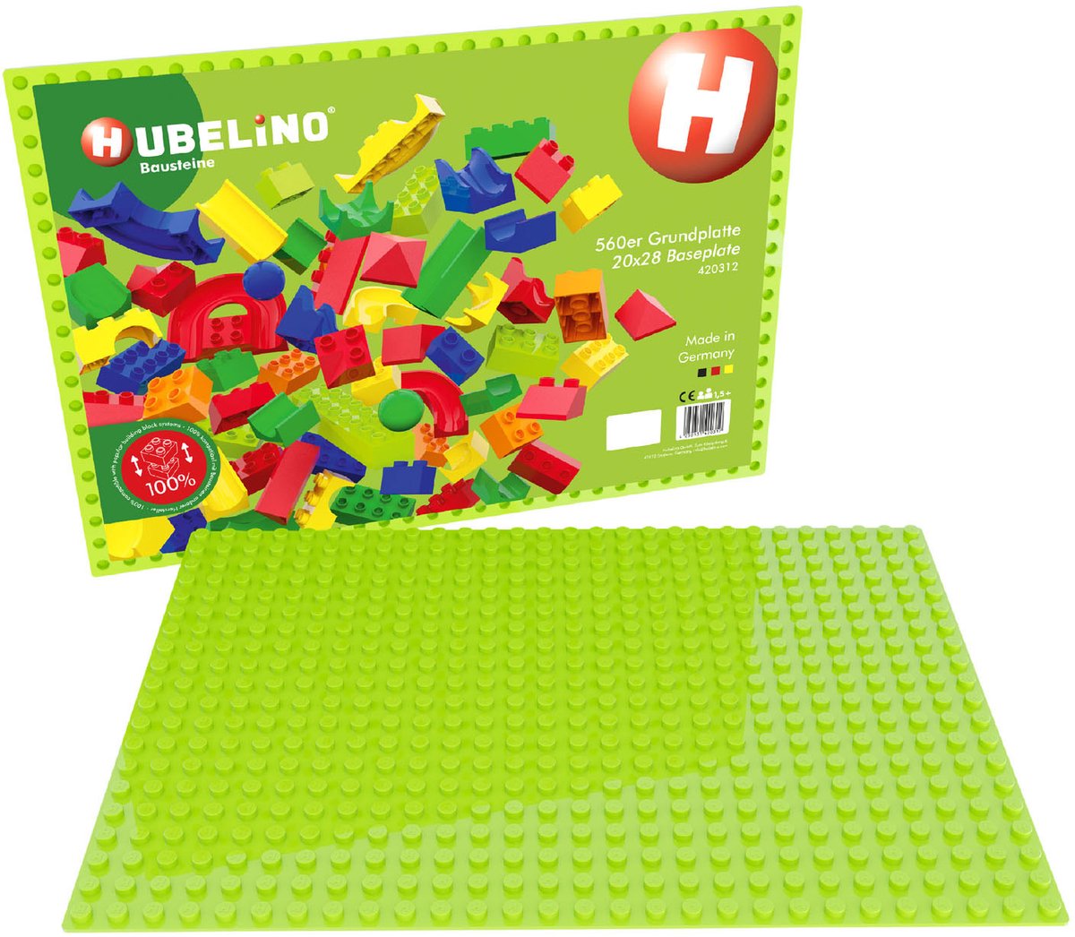 Hubelino Ground Plate Green, 560 Bolzen