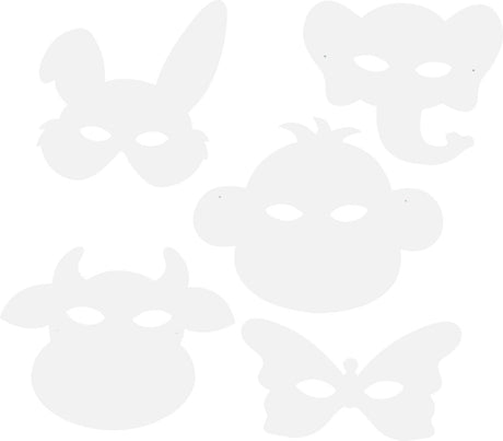 Kreativunternehmen https: www.cchobby.nl Tiermasken-h-13-24-cm-w-20-28-cm-230-gr-white-16-piece-1-box