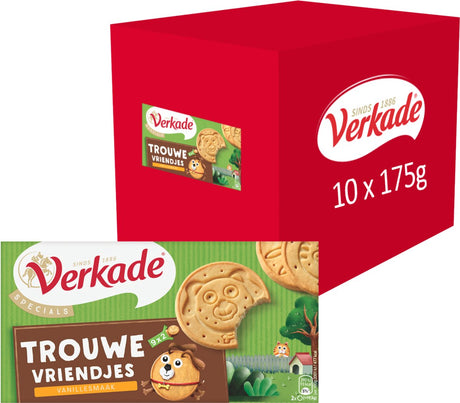 Verkade - Keks - Treue Freunde mit Vanillekeksen - 10 x 175 Gramm