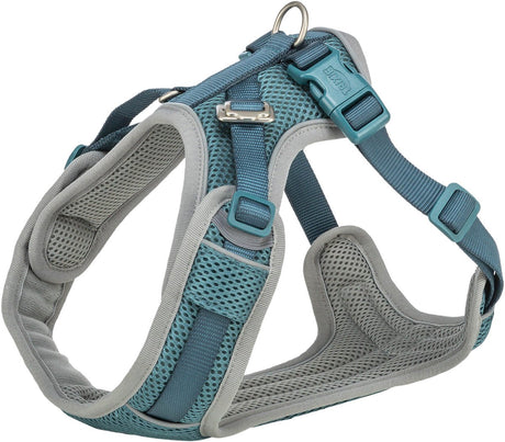 Trixie Hundegeschirr – Premium Flexmesh Wide Chest Petrol – Größe L 63-92x2,5 cm, verstellbar, reflektierend